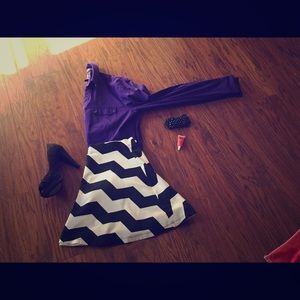 Express striped skirt