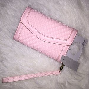 Pale pink iPhone wallet