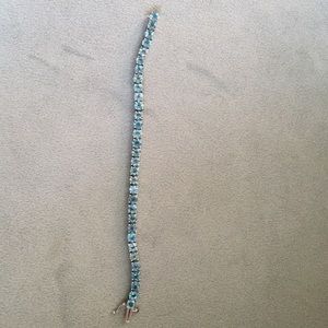 Macy's Aquamarine silver  bracelet