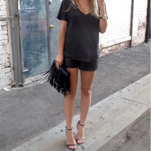 NEW!!! Black fringed clutch