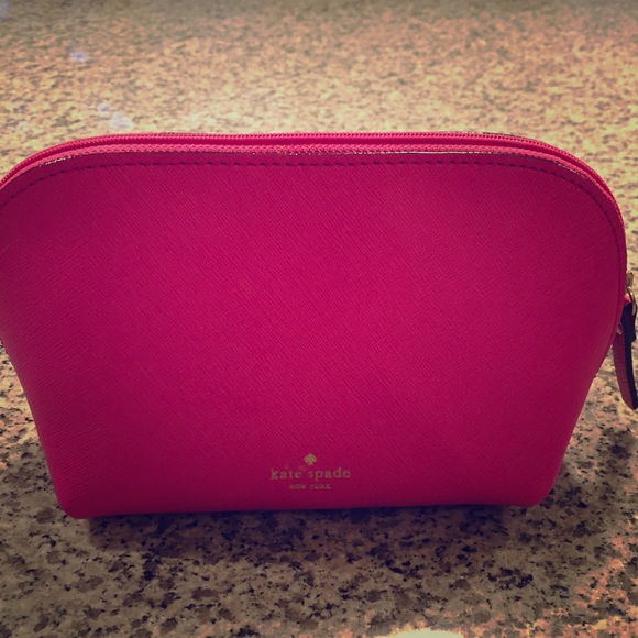 Pink Kate Spade cosmetics case