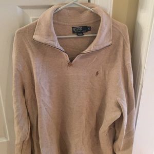 Polo half zip up mans sweater.