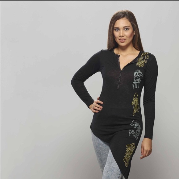 Asymmetric tunic/dress by Vito Loli Designs.