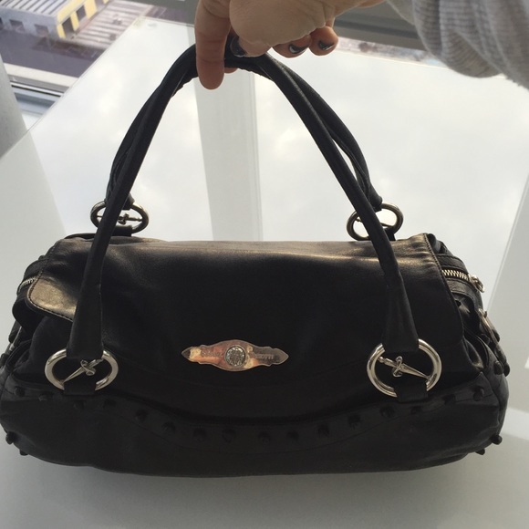 Authentic Cesare paciotti black leather bag!