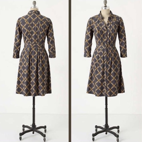 Anthropologie Corduroy Wightwick Manor Shirt Dress