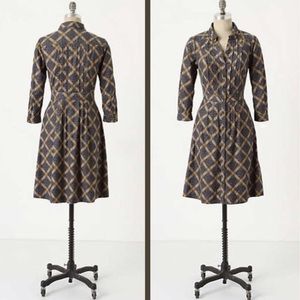 Anthropologie Corduroy Wightwick Manor Shirt Dress
