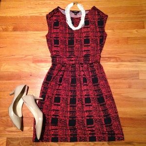 Banana Republic Red and Black Dress