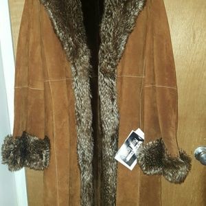 Authenthic suede fur coat