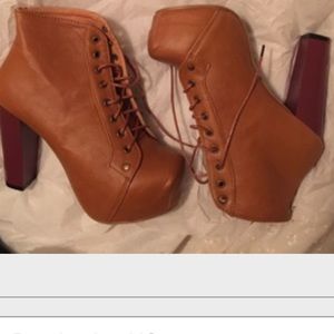 Tan bootie, size 5. Never wore this out