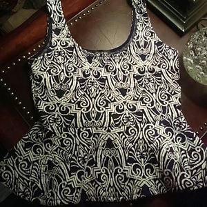 ✨ Bebe peplum tribal print  top brand-new ✨
