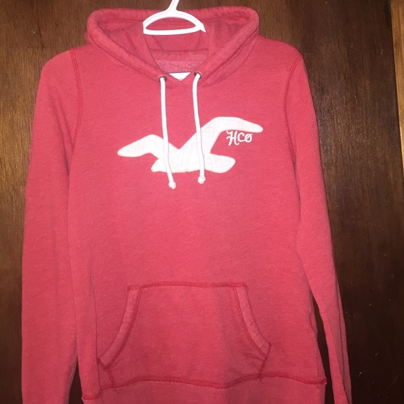 Dark coral hollister sweatshirt