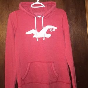 Dark coral hollister sweatshirt
