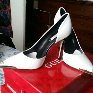 White Guess heels