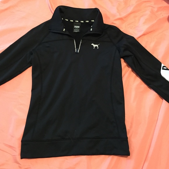 vs pink athletic half zip pullover
