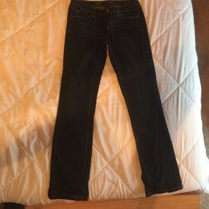 Dark wash blue jeans