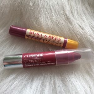 Clinique Chubby Crayon & Burt's Bees Lip Shimmer