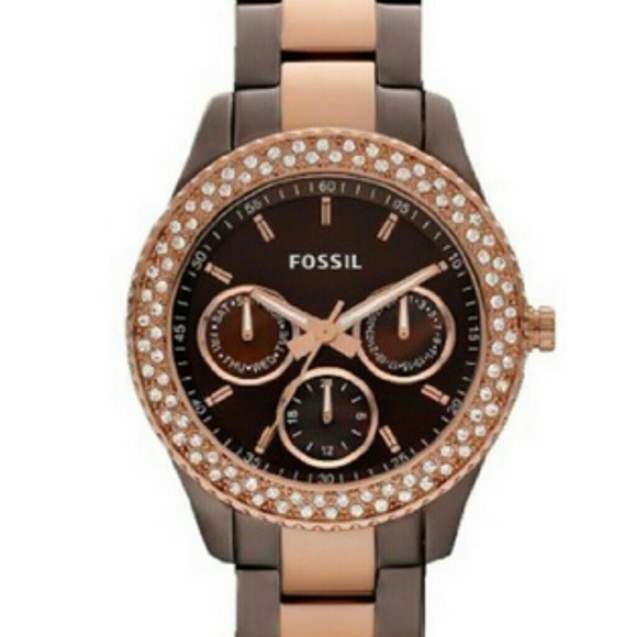 Brown & gold watch
