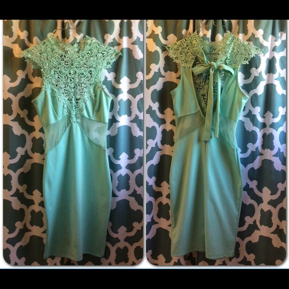Sexy Mint Bodycon Party Dress