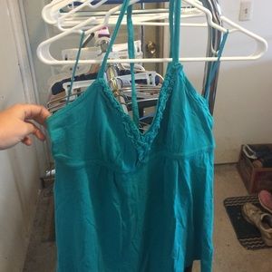 Express Teal Blue Halter Top
