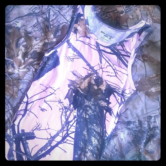 Pink camo tank top