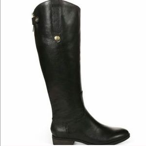 Sam Edelman black tall "Penny" boot Wide calf NWOT