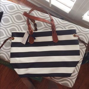 Dooney & Bourke striped nylon shopper. NWT!