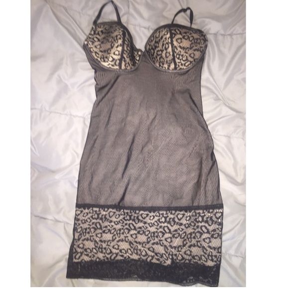 Skinny girl problems curve hugging dress slip