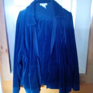 Blue velvor jogging suit