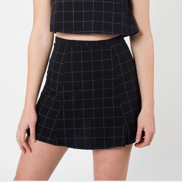 American appeal black and white Gridded skirt
