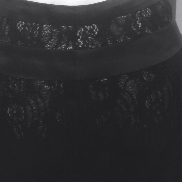 Black Lace Pencil Skirt