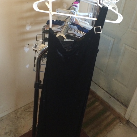 Georgiou designer Velvet 1 strap Fitted Dress