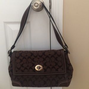 Brown coach purse