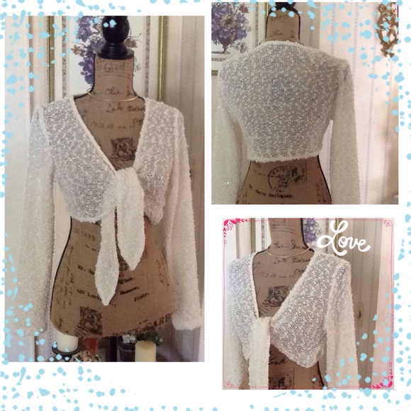 SEQUIN Balero-Style Tie-Front - Picture 2 of 4