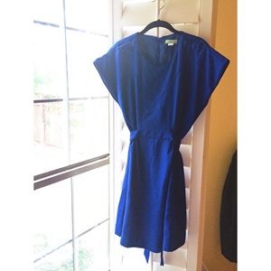 Blue wool dolman sleeve dress from Anthropologie