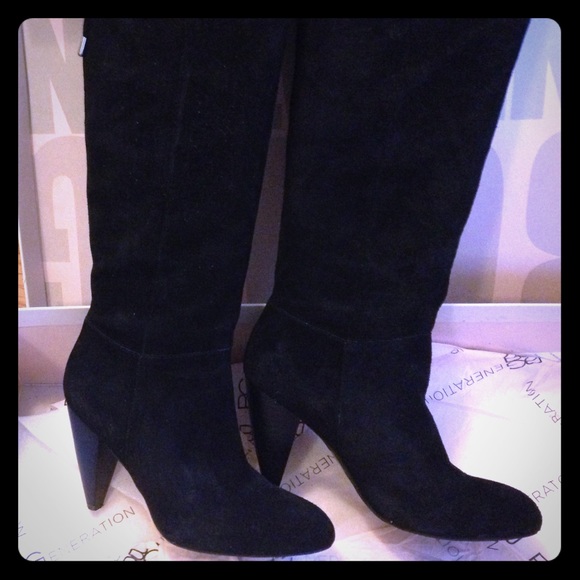 BCBGeneration black suede over the knee boots