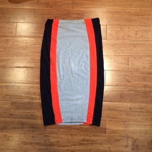 ASOS Color Block Midi Skirt