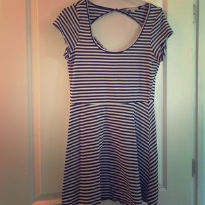 Navy striped dress