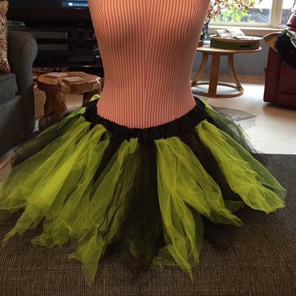 Green and black tutu