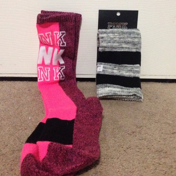 2-Pack Victoria Secret Pink Knee High socks!