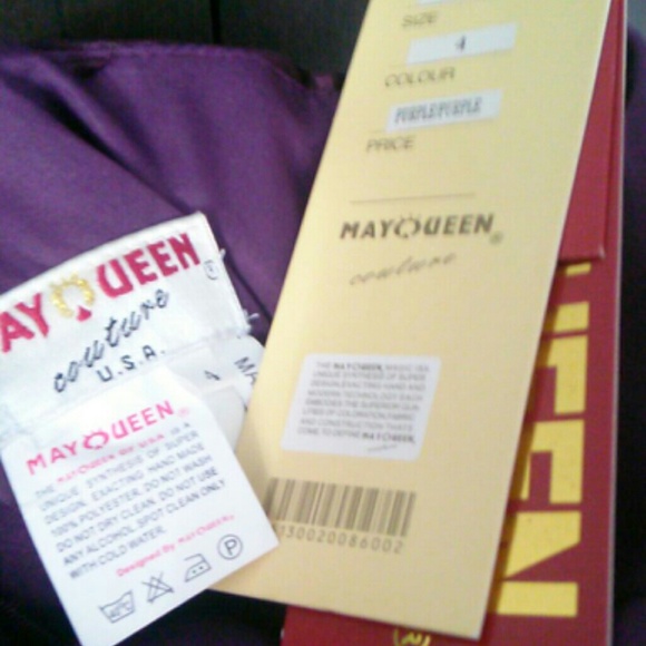 Purple Strapless Jeweled Dress - Picture 2 of 3