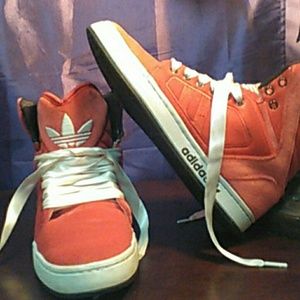 Red suede Adidas