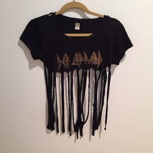 Cropped band tee