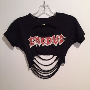 Cropped band tee