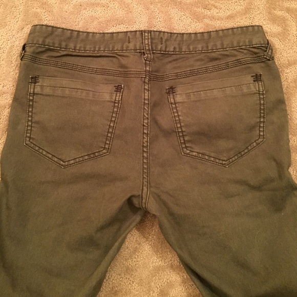 Free People Army green skinny jean - Picture 2 of 3
