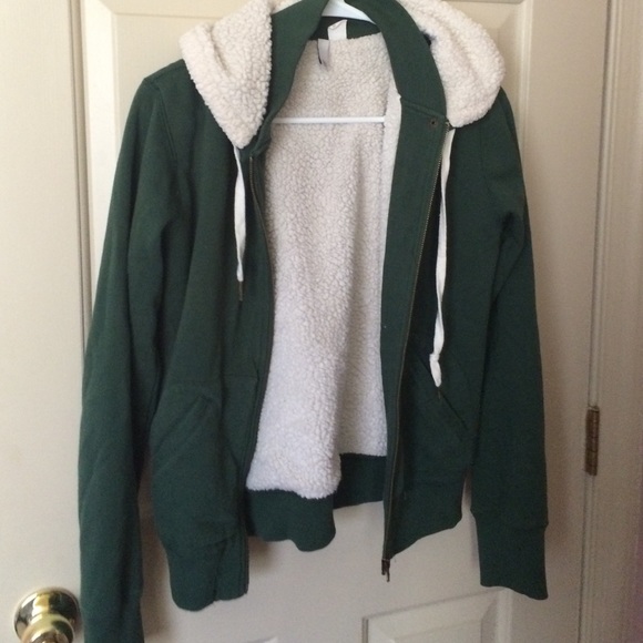 Dark green fleece lined sweater