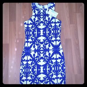 Printed knit dress.