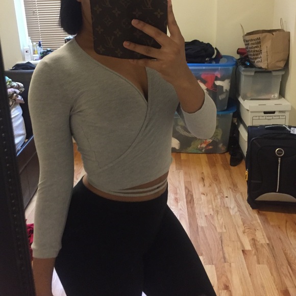 Grey Juilliard Wrap Top