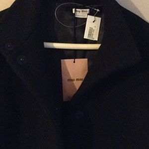 Miu Miu black wool coat