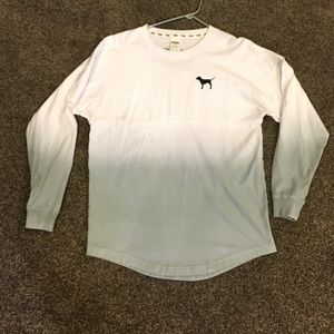 NWOT white to gray ombré vs PINK long sleeve