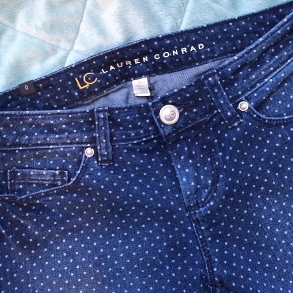 Lauren Conrad Polka Dot Skinny Jeans